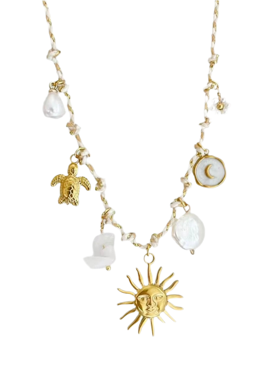 Sunshine White Ocean Rope Necklace 