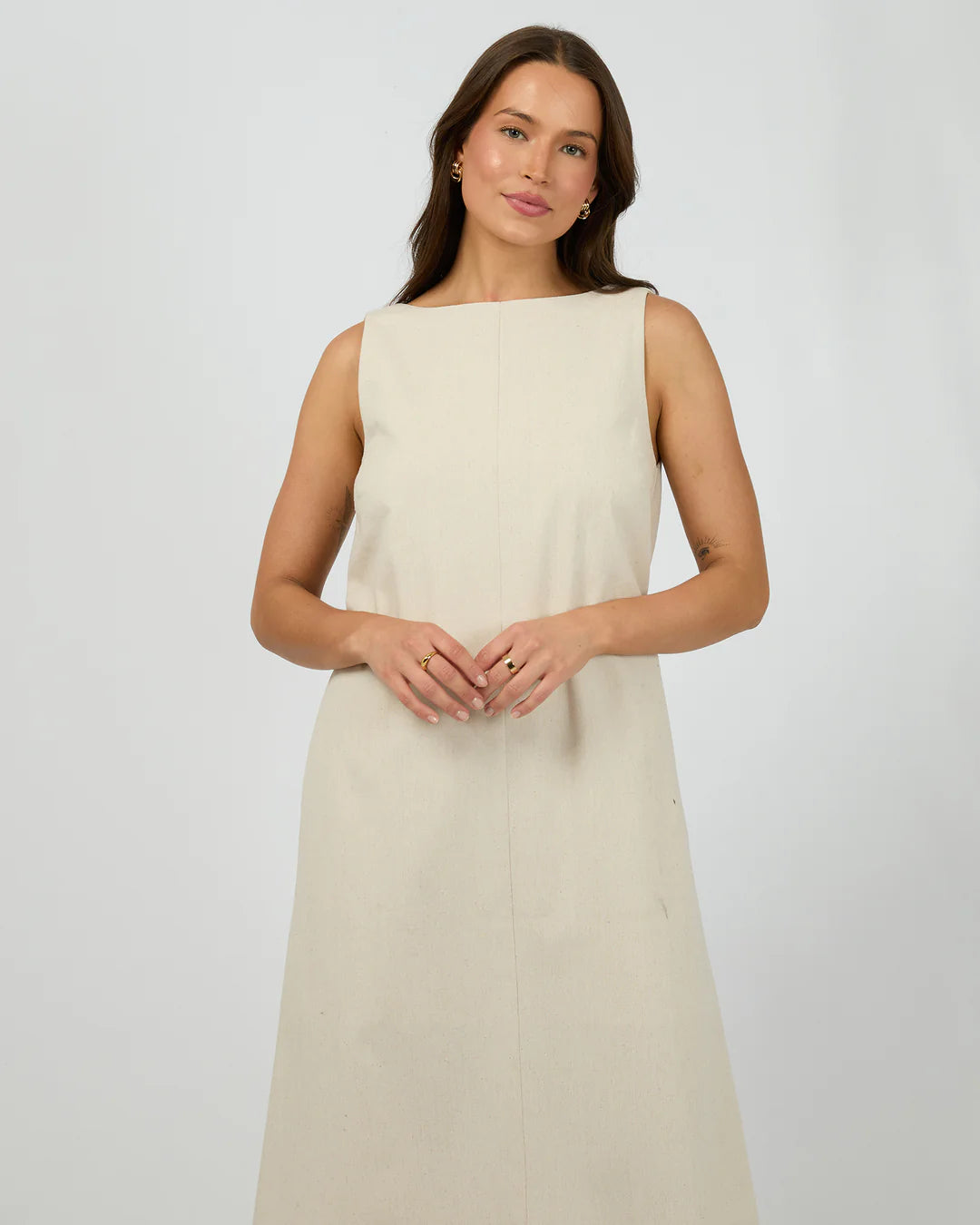 TALLOW TIE MAXI DRESS NATURAL