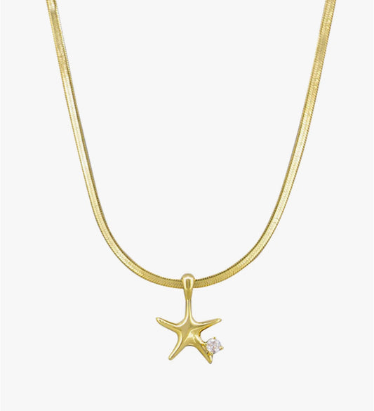 STARFISH SNAKE CHAIN NECKLACE