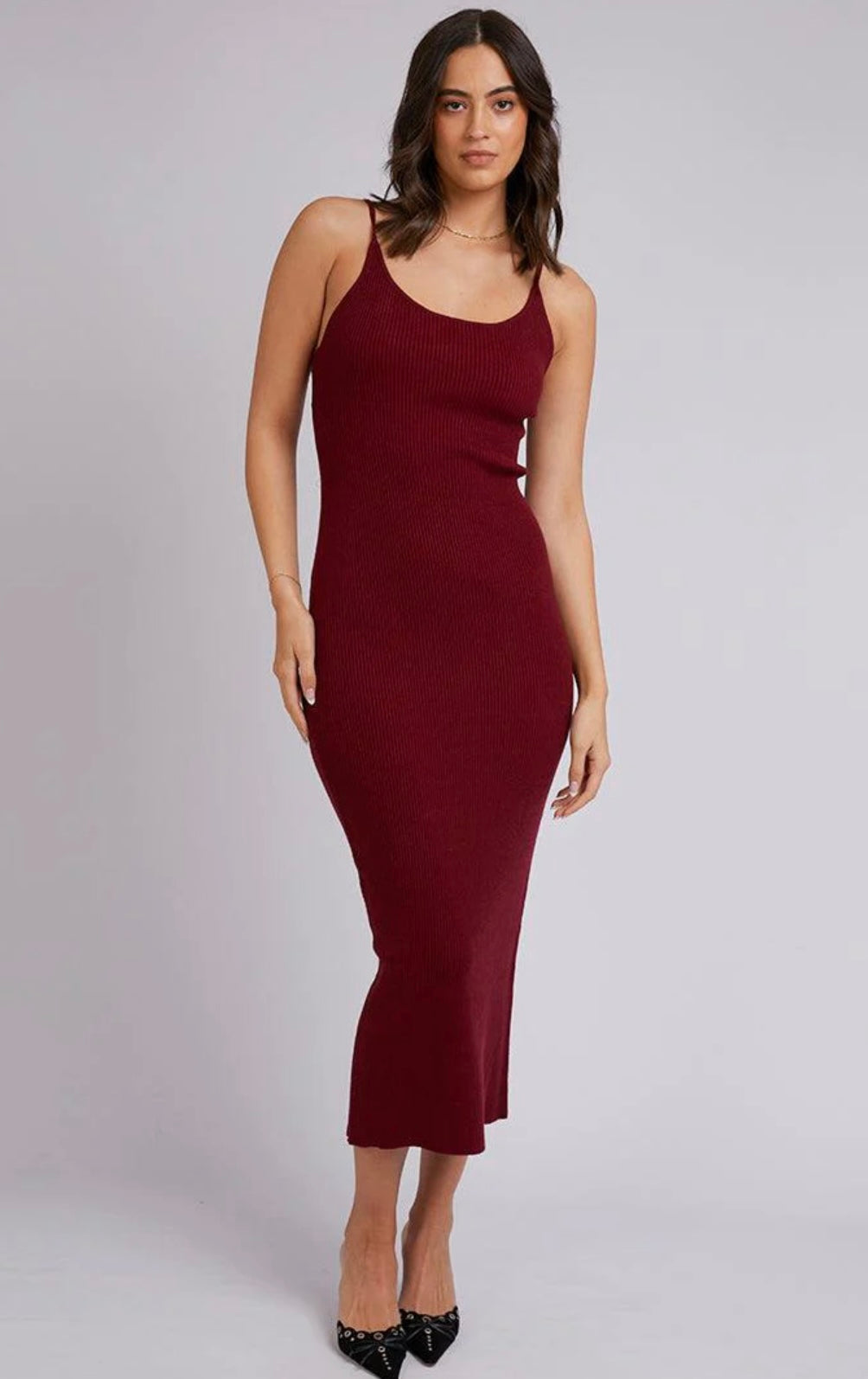 Maeve Knit Dress Burgundy