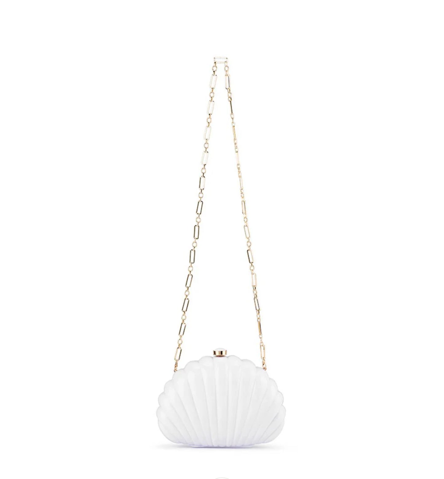 PAULY SHELL CLUTCH - White