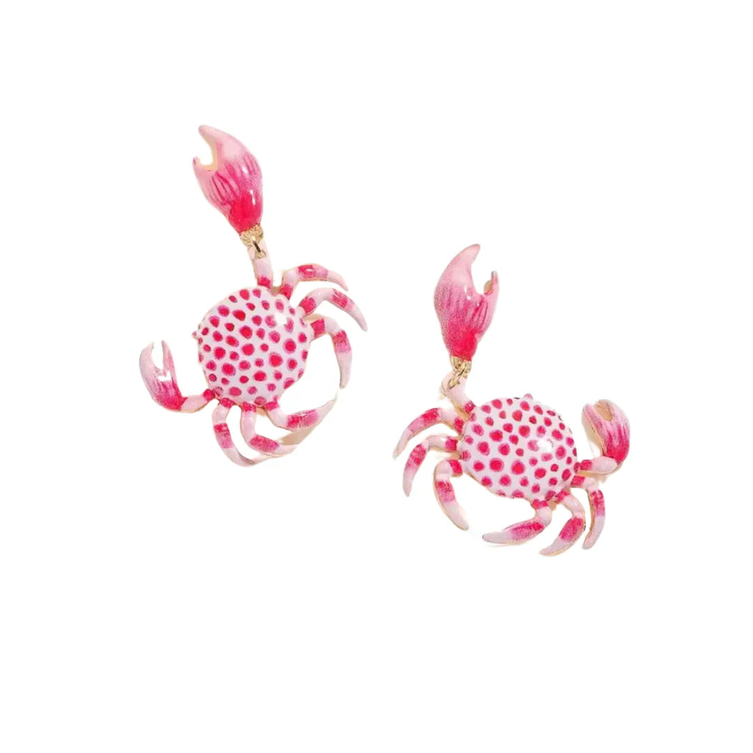 Crabbie Statement Earrings, Pink