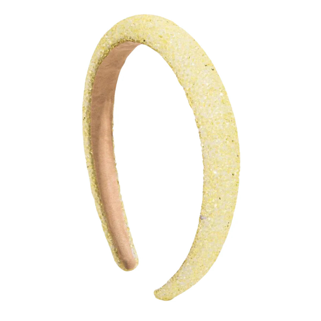 Sparkle Padded Headband, Lemon