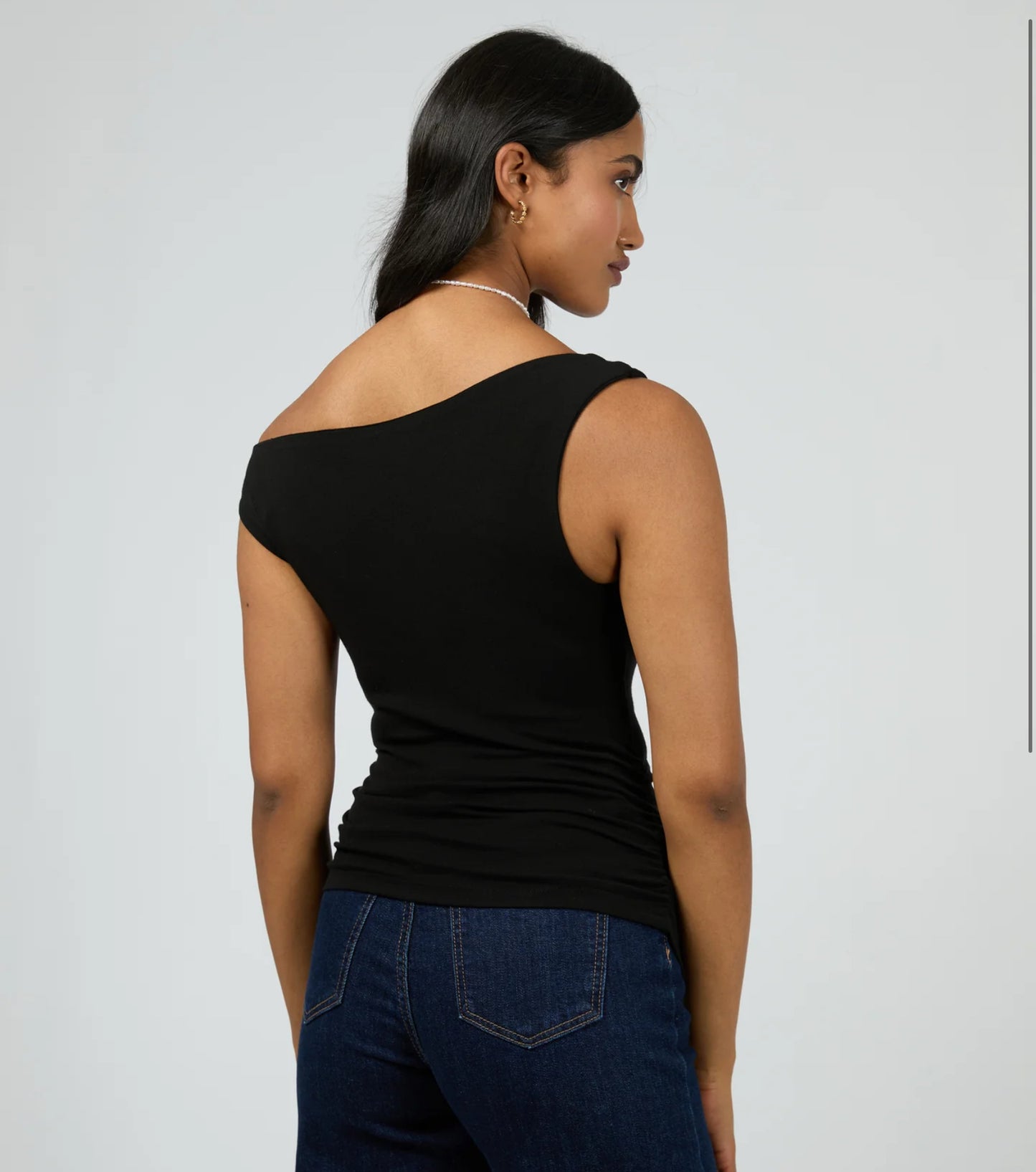 KYLIE OFF SHOULDER TOP - BLACK