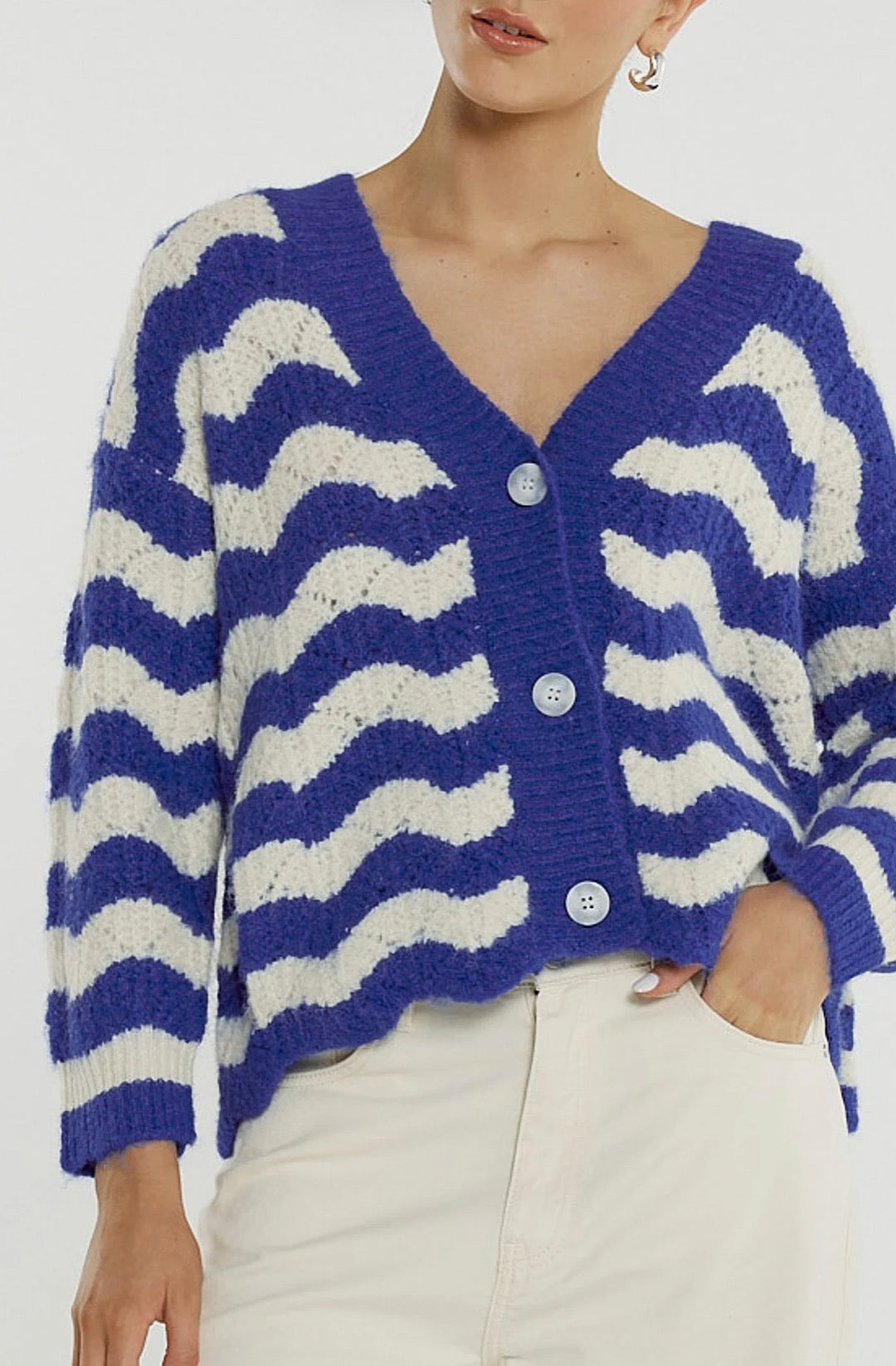 Etta Wavy Stripe Cardi