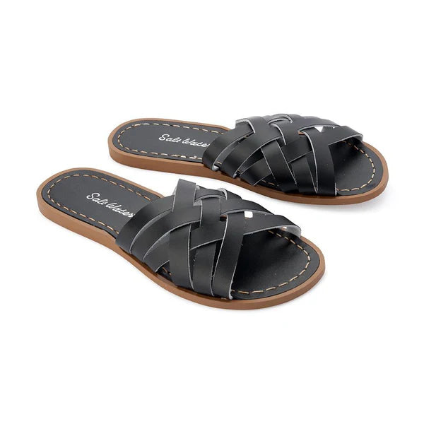 Salt water Retro Slide - Black Adults