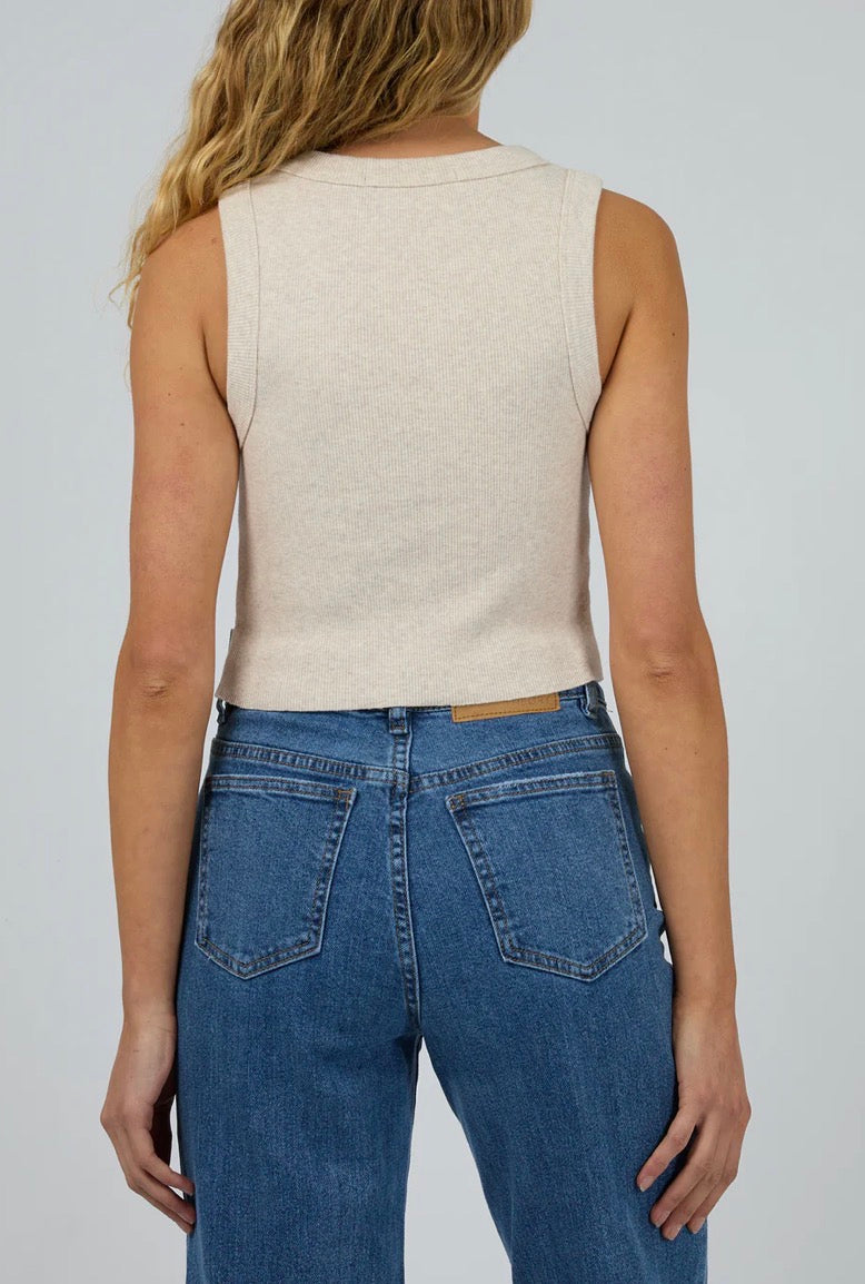PIA CROP TANK OATMEAL
