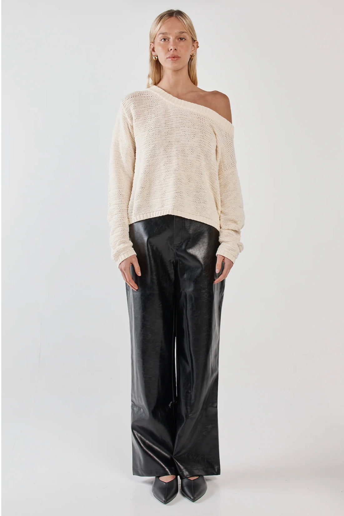 Kiara Asymmetric Knit - Cream