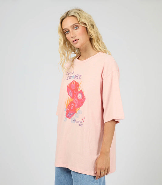 SNAKE EYES OVERSIZED TEE LIGHT PINK
