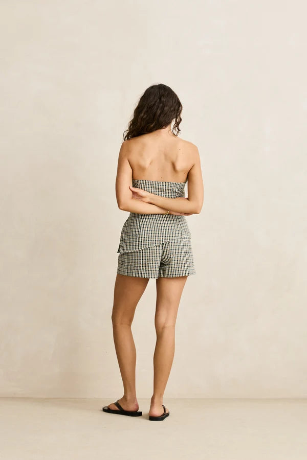 Lottie Check Short Brown