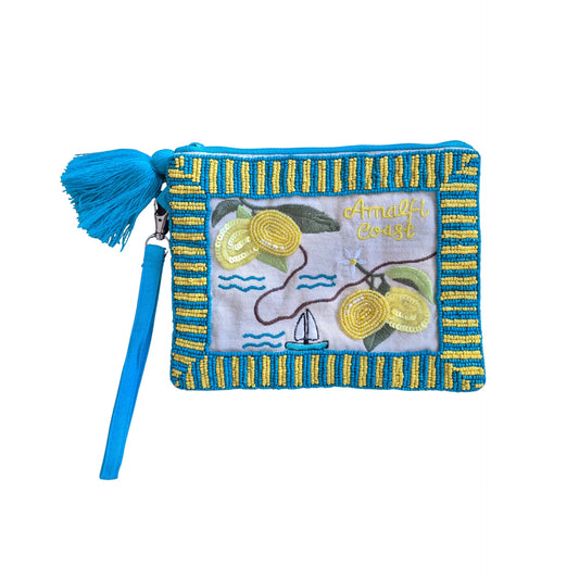 BEADED AMALFI COAST WRISTLET PURSE
