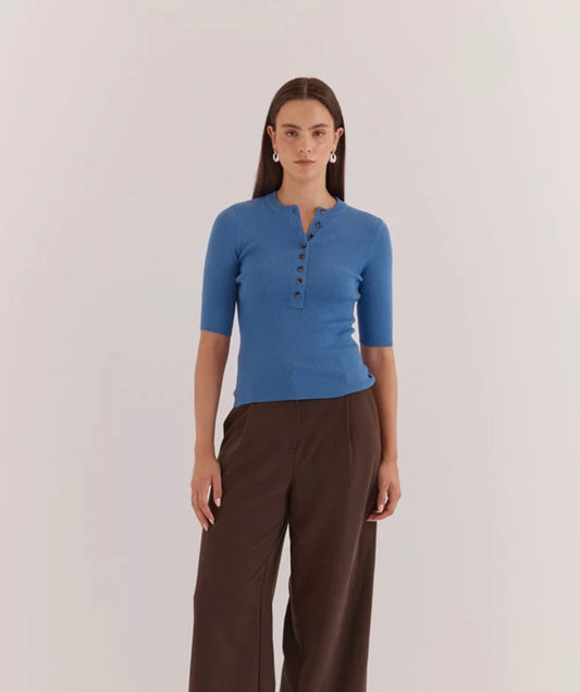 Lilee Rib Knit - Azure