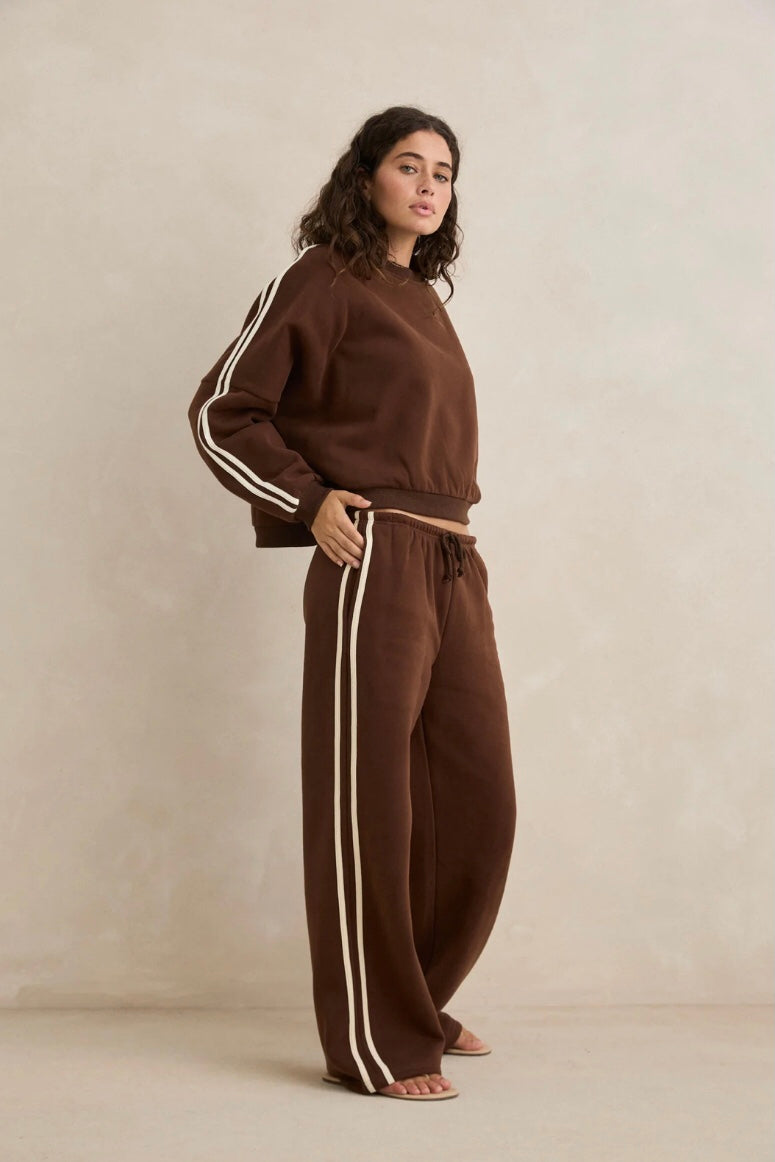 Contrast Sweatshirt - Brown