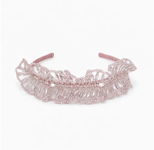 Dezzi Thin Crown Statement Headband, Lilac