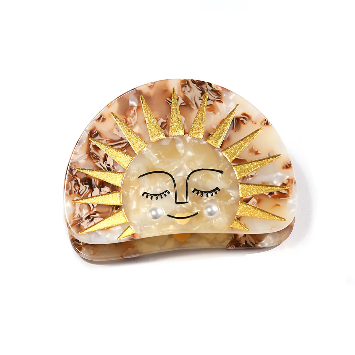 Gold Sun Hair Clip