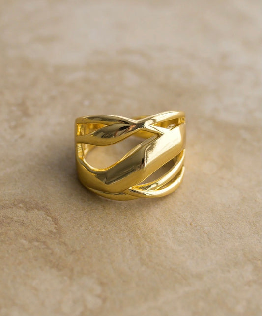 Paris Ring S925 Gold Plated Adjustable ring