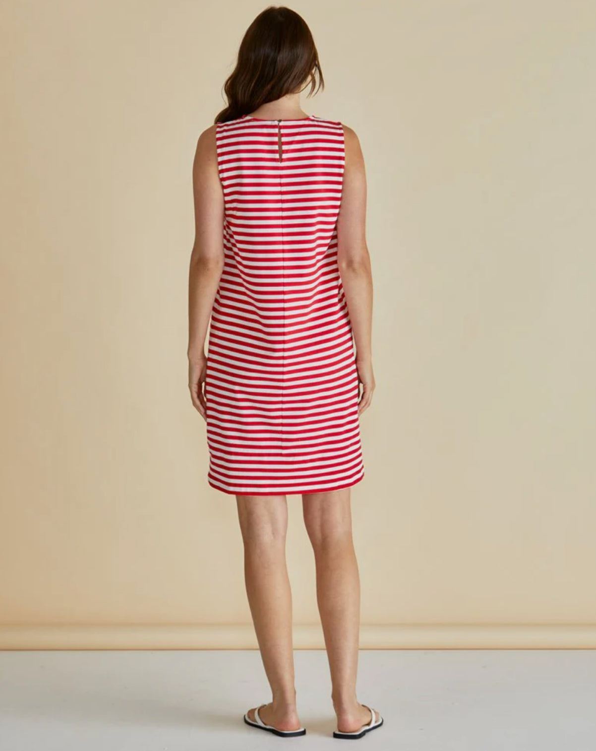 Tia Tank Dress - Red Stripe
