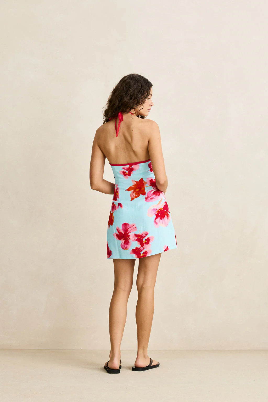 Samba Floral Halter Mini Dress