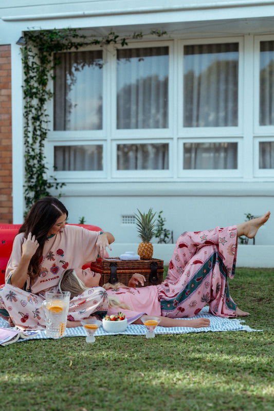 Feather + Fig Logo Tee - Flamingo Pink