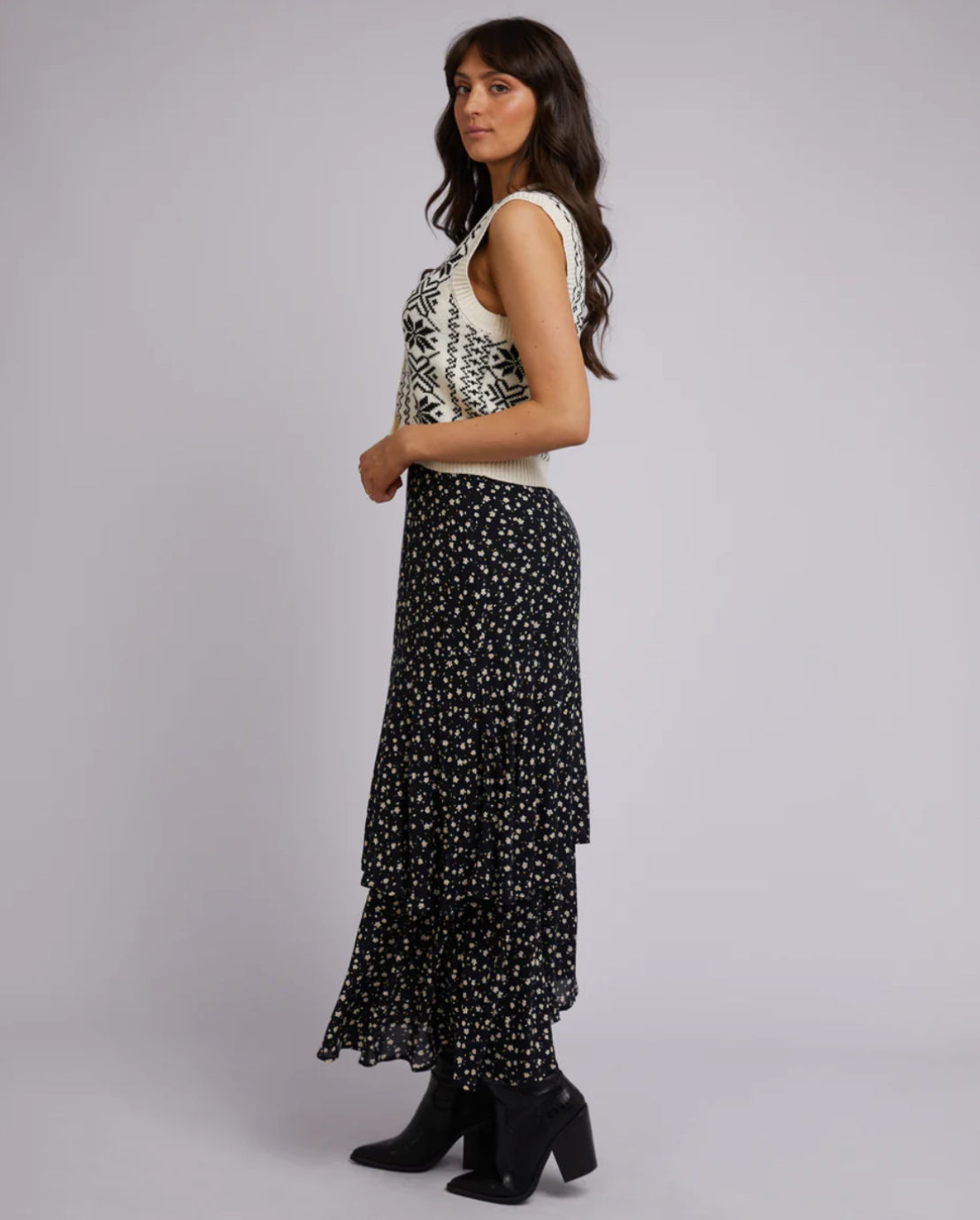 Lily Floral Maxi Skirt