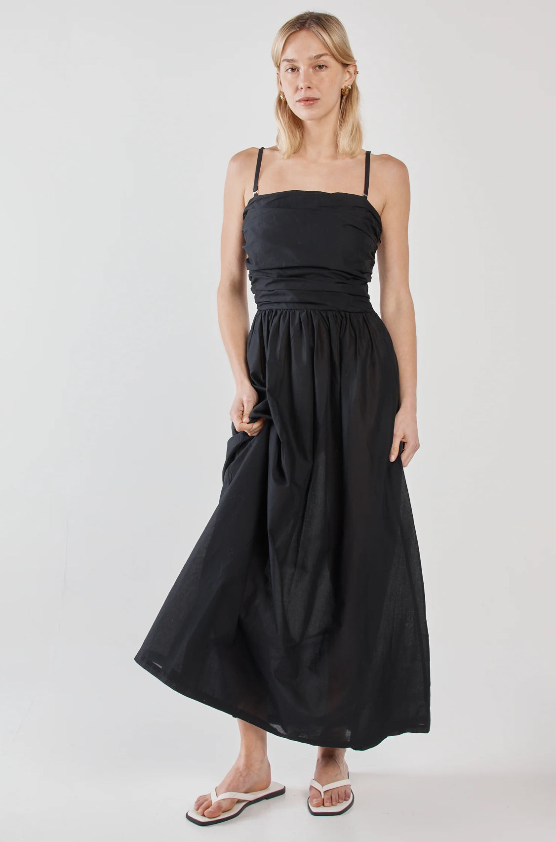 MINA STRAPLESS DRESS - BLACK