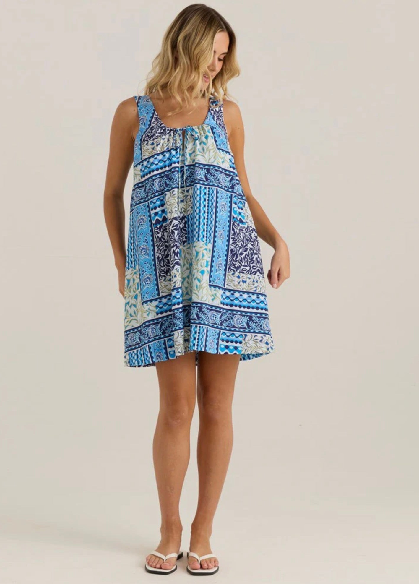 Isra Shift Dress - Sea Meadow