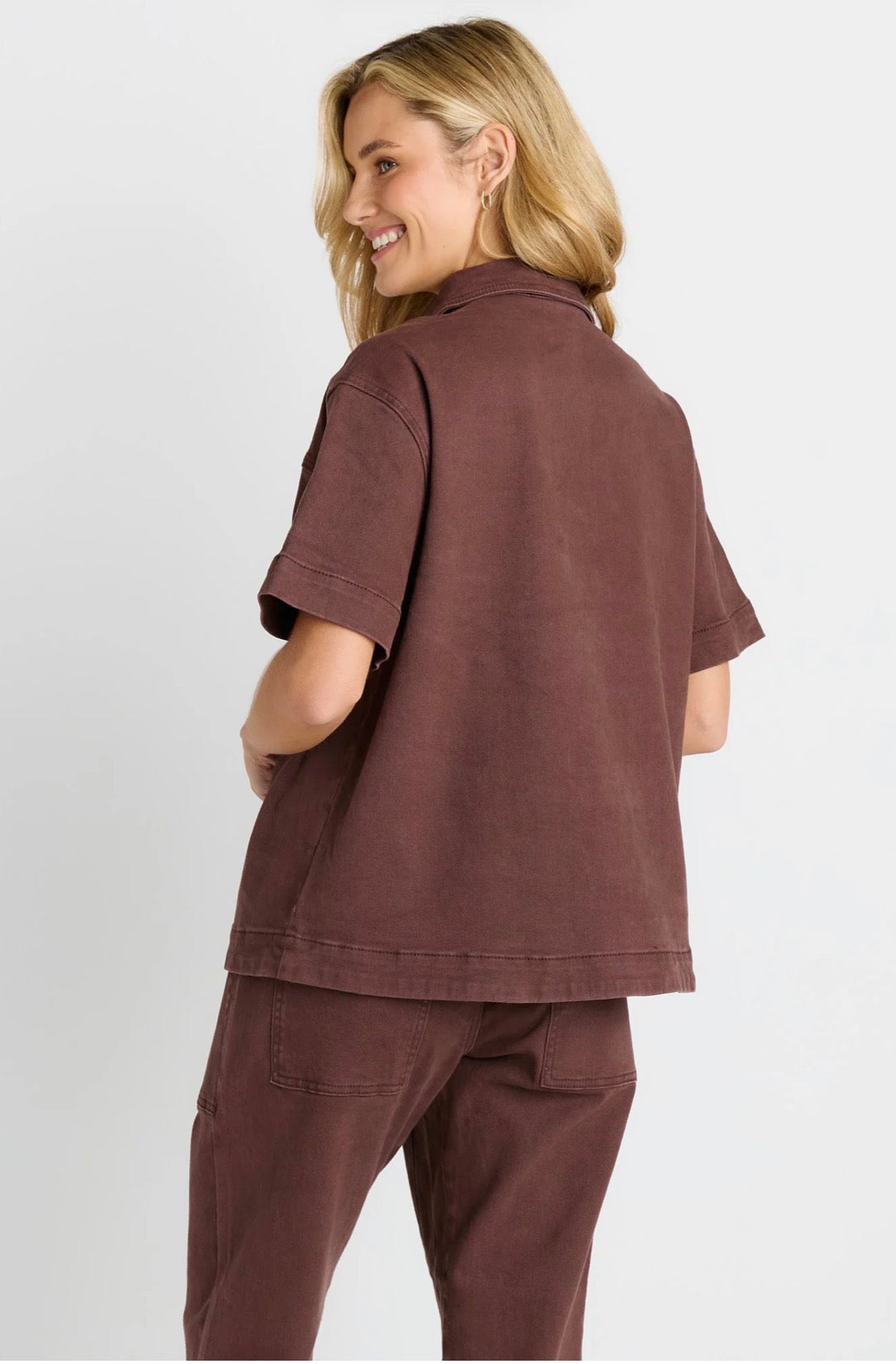 Quinn Cotton Shirt - Chocolate