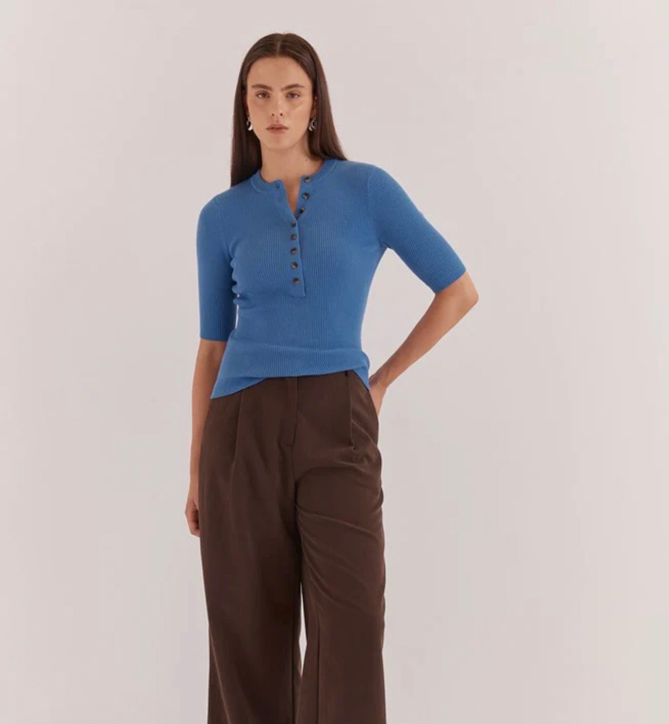 Lilee Rib Knit - Azure