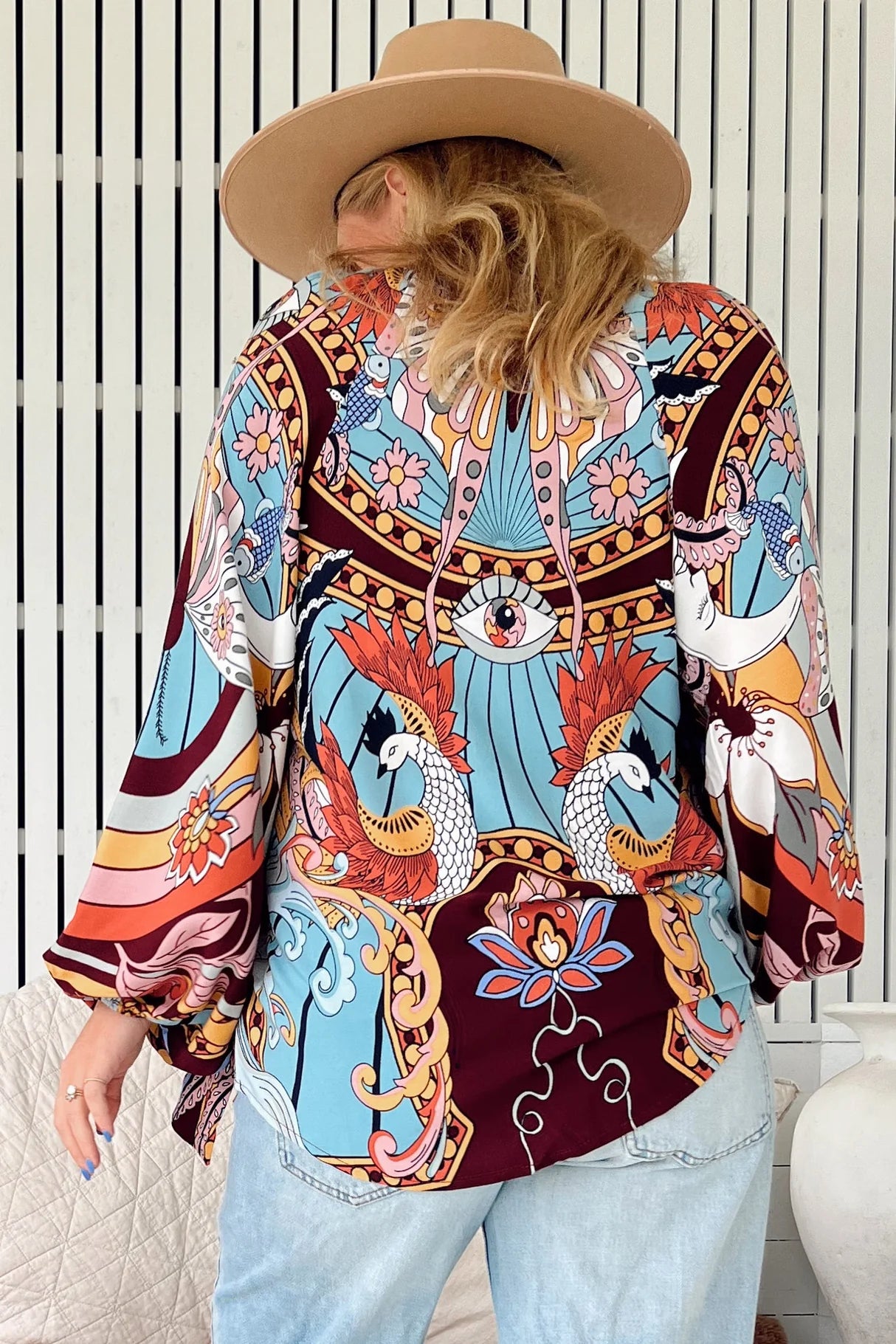 Imogen Blouse - Wild Hearts Print
