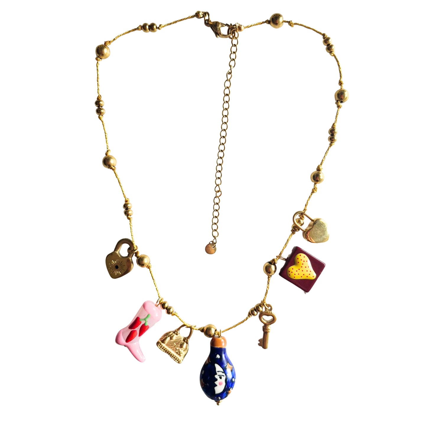 18K GOLD PLATED CHARM NECKLACE