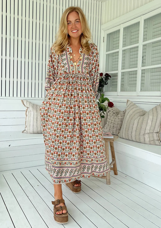Boheme Midi Dress - Harlowe Print