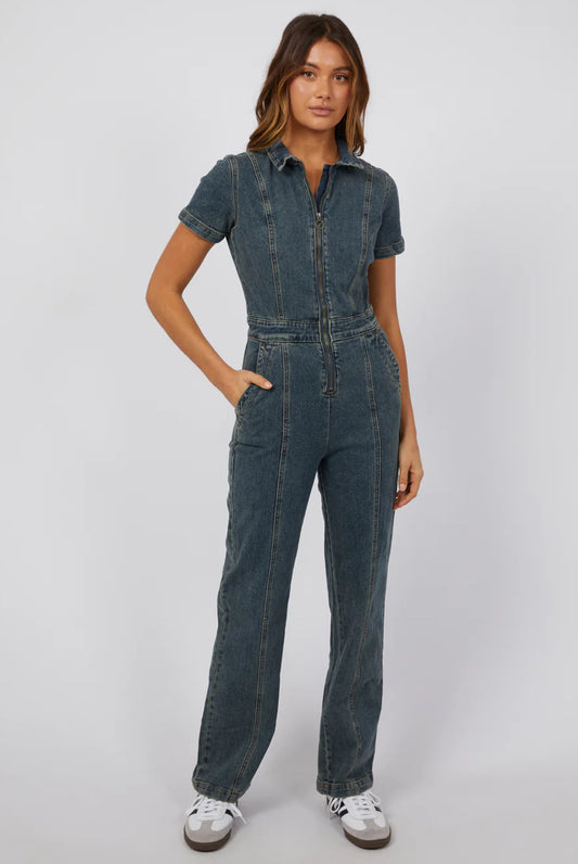 LETTY DENIM BOILER SUIT DENIM