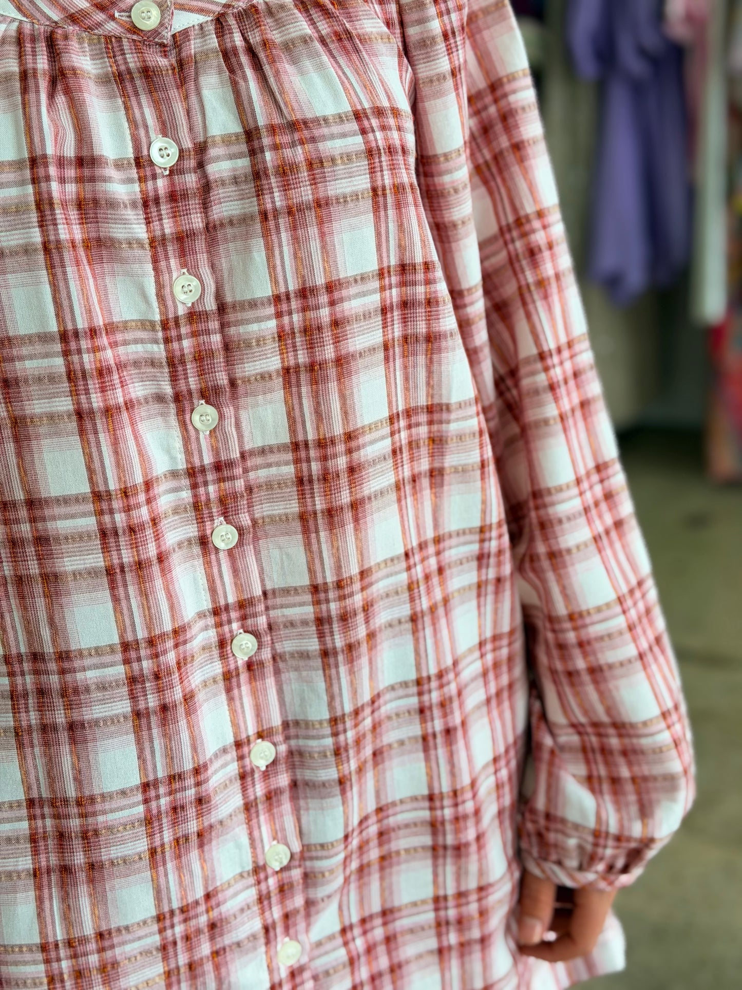 Chelsea Check Long Sleeve Mini Dress