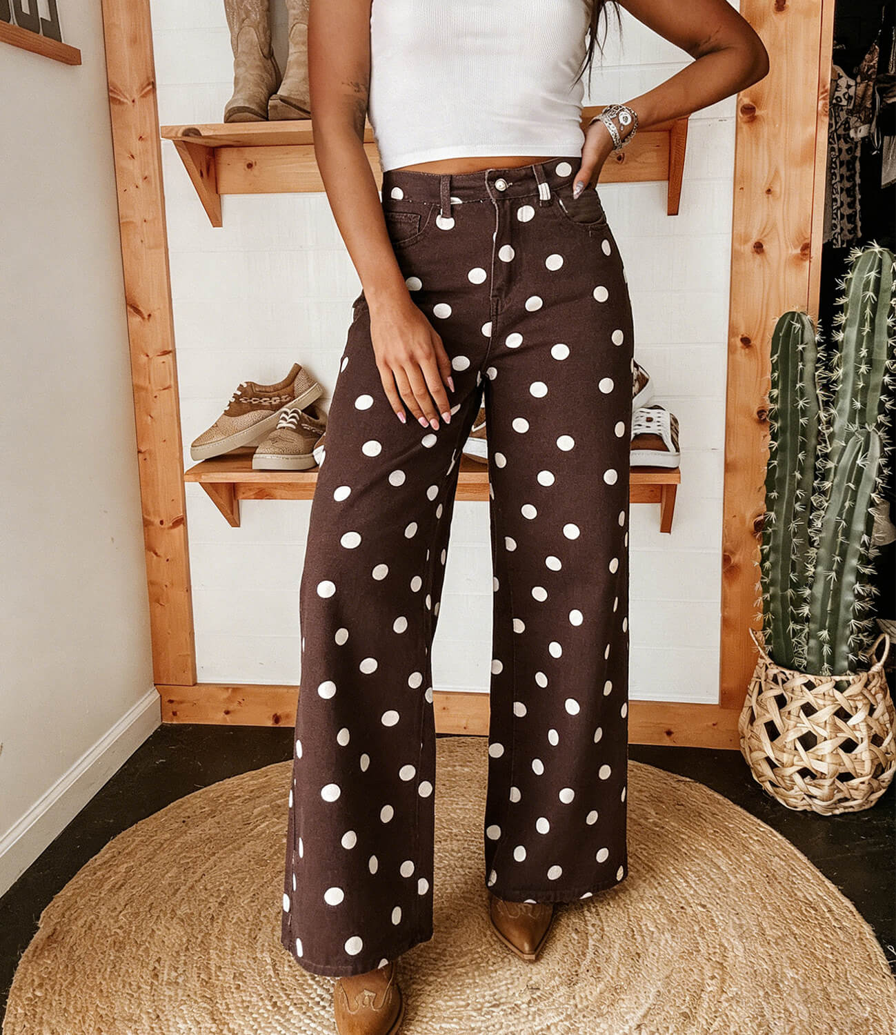 Chocolate Dotted Jean