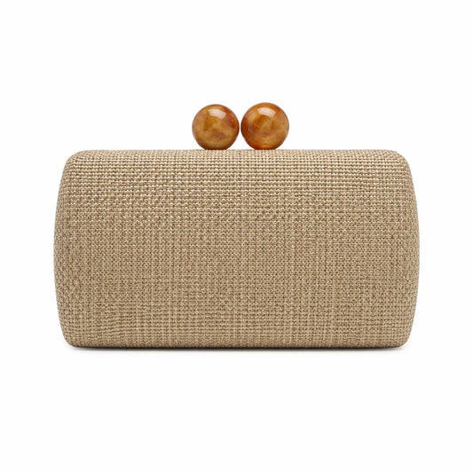 Clutch - Beige Raffia