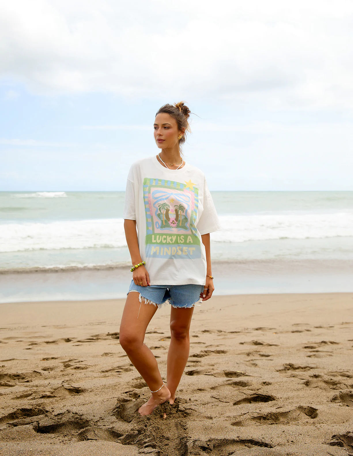 Lucky Star Tee White