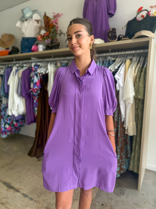 ADI Dress - Purple Rayon