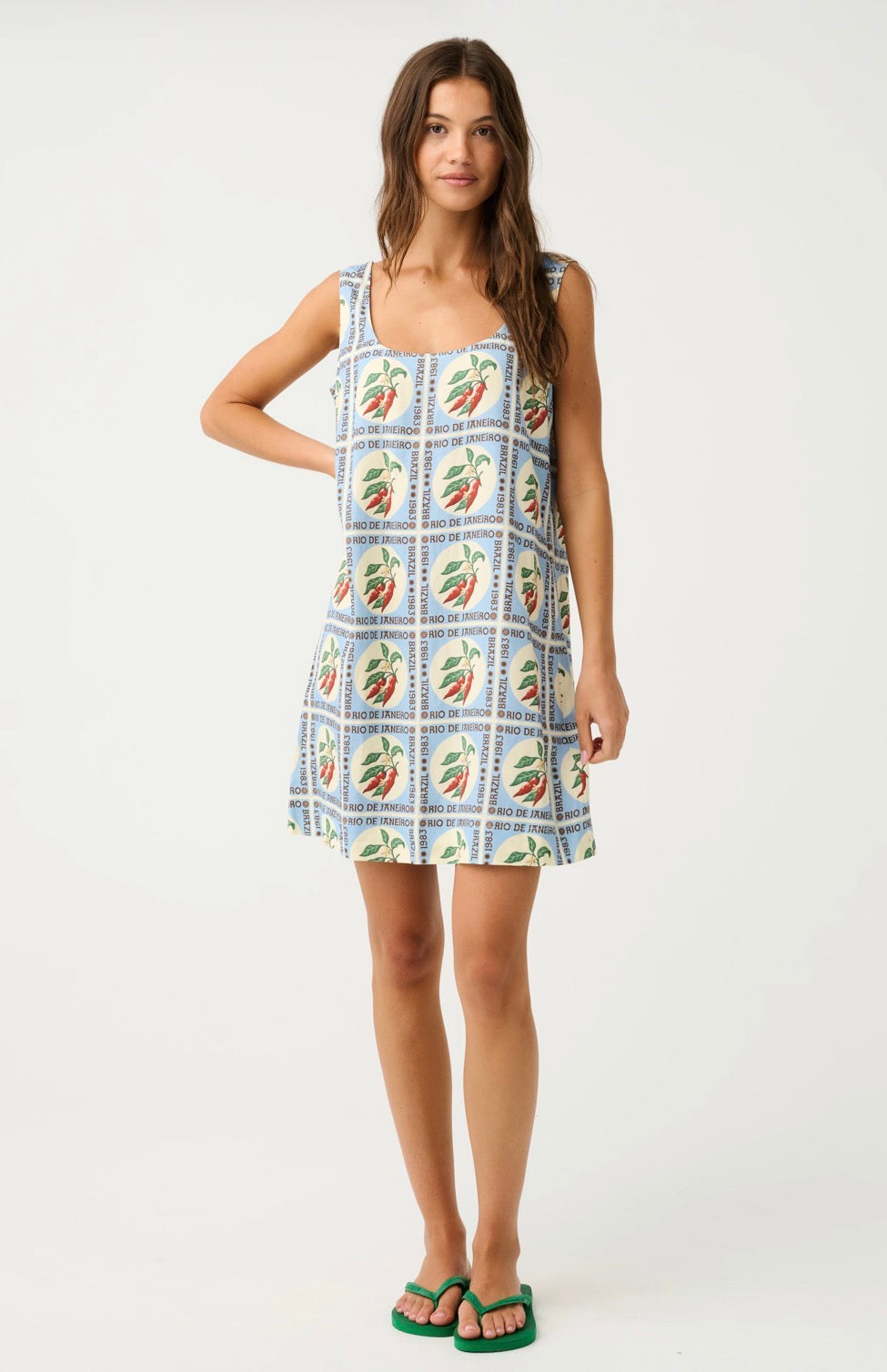 Isla Mini Dress - Chilli.