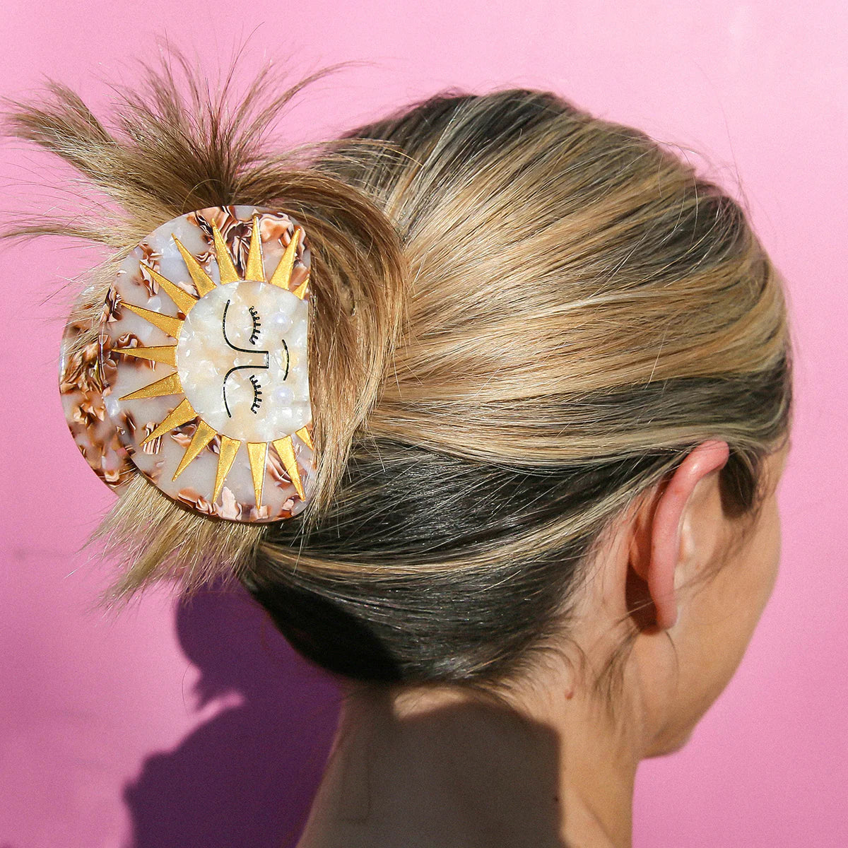 Gold Sun Hair Clip