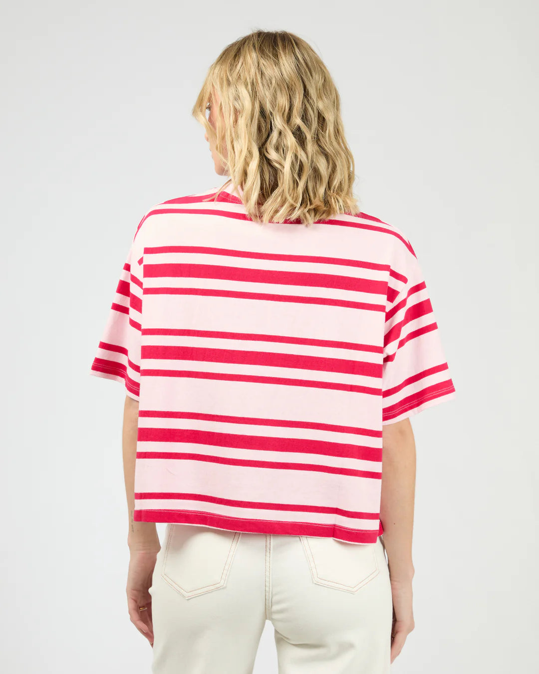 RUBY CROP RELAXED TEE RED