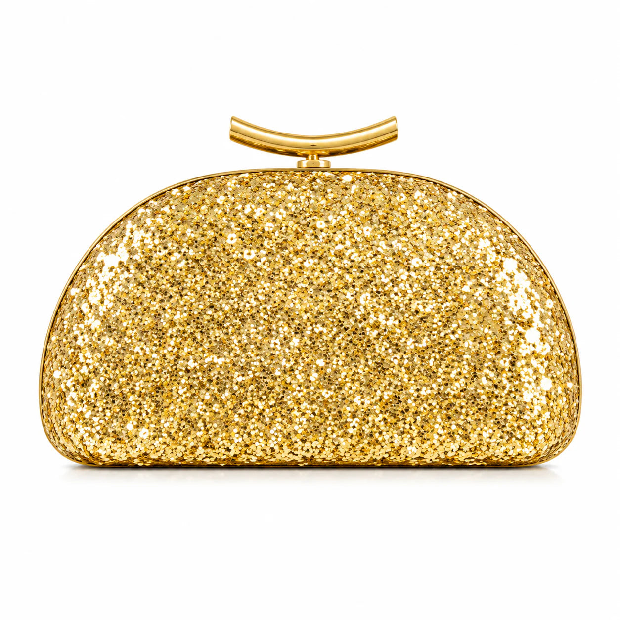 Acrylic Clutch - Gold Glitter