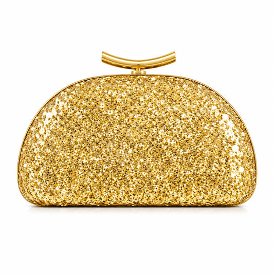 Acrylic Clutch - Gold Glitter