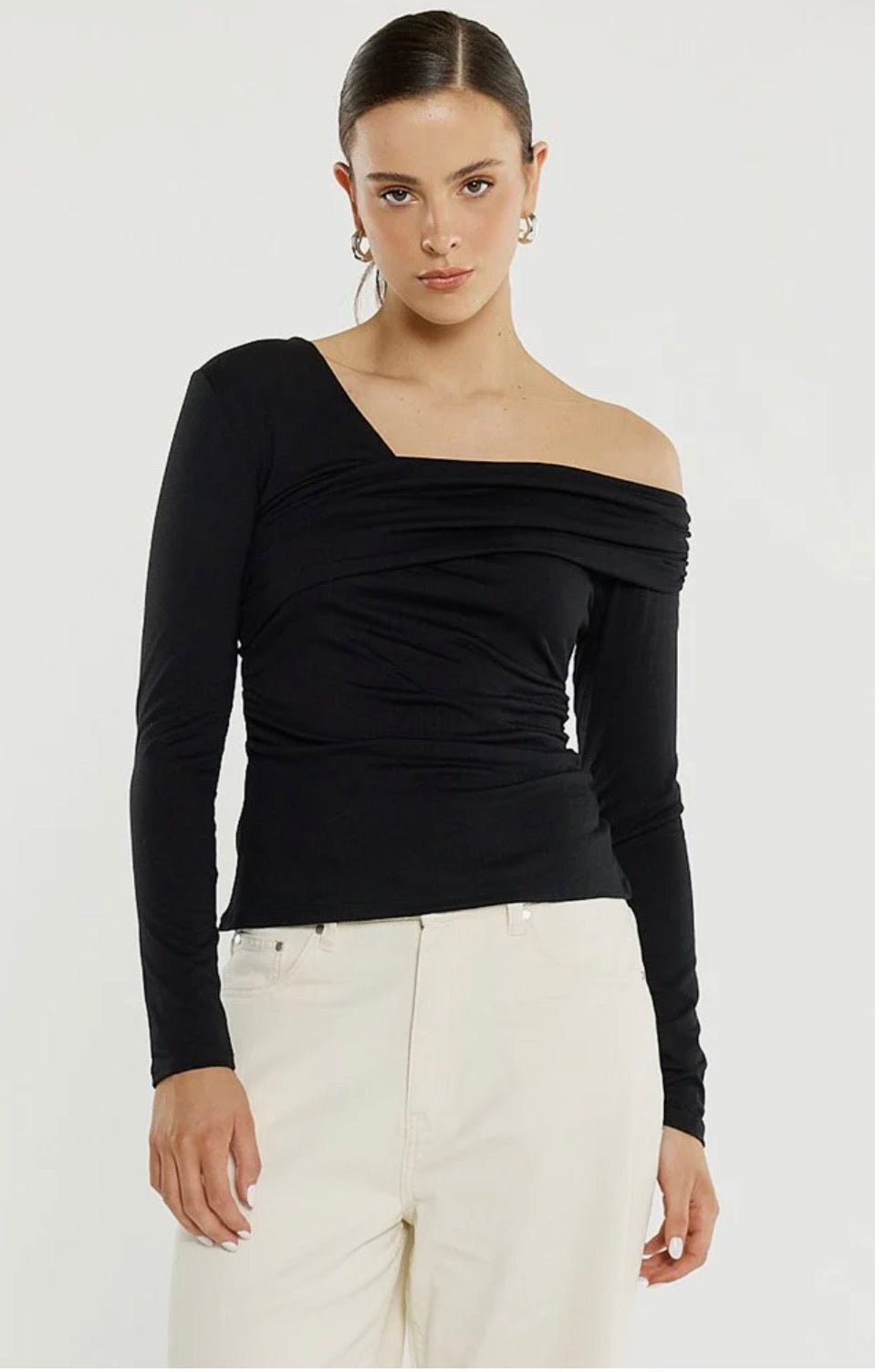 Tess Asymetric Top - Black