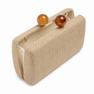 Clutch - Beige Raffia