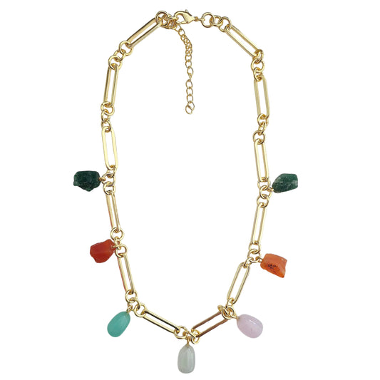 NATURAL STONE GEMSTONE NECKLACE