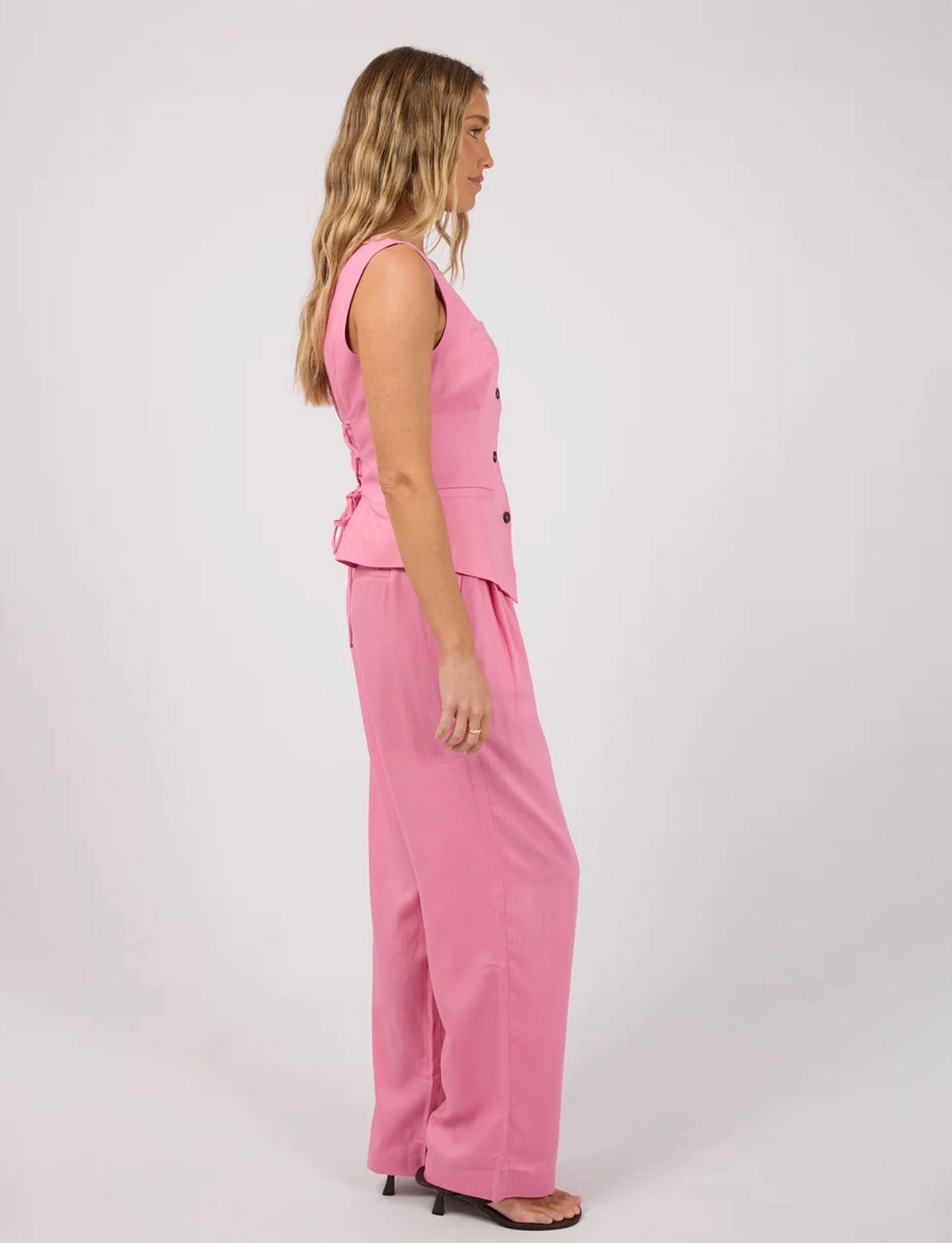 FERN LINEN VEST ORCHID