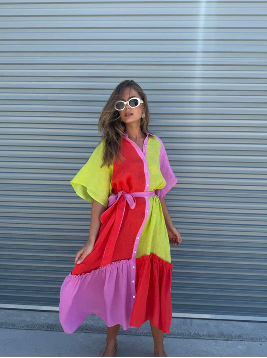 Moxie Midi Dress - Candy Stripe