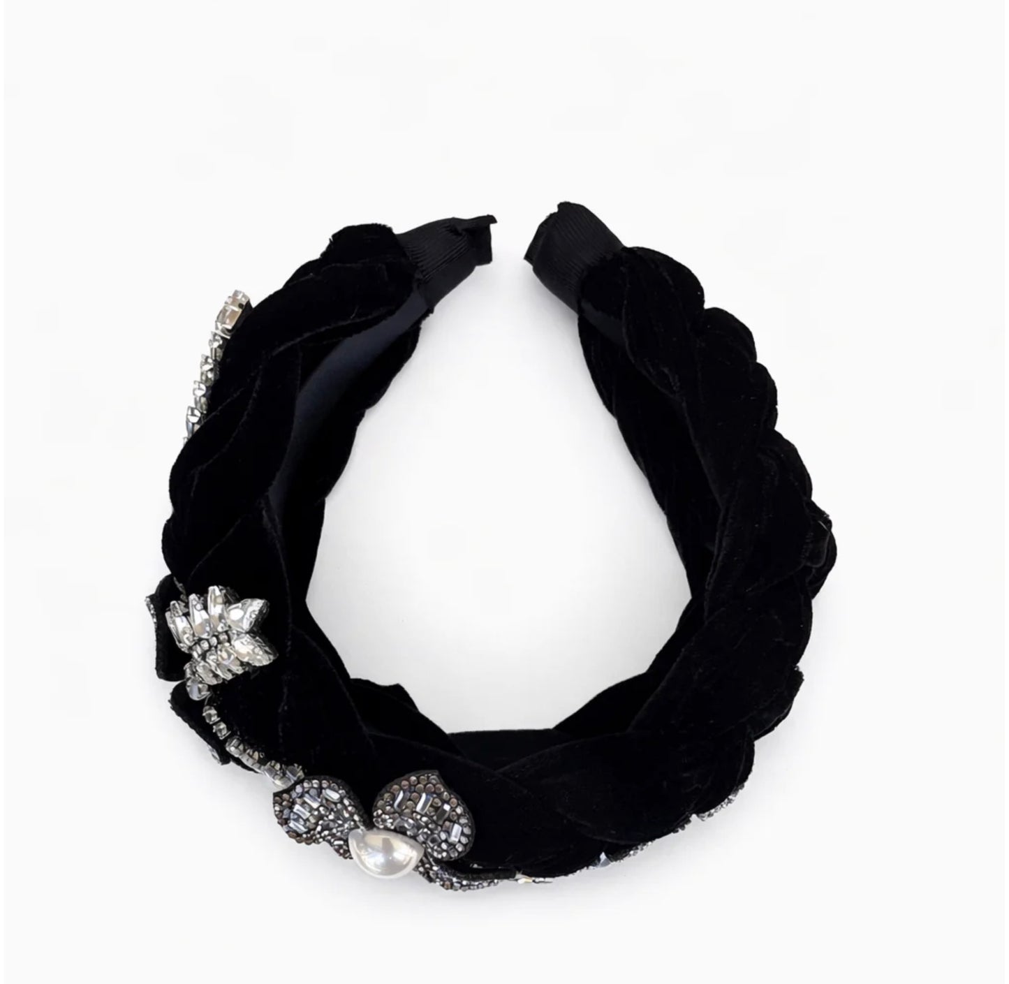 Heather Statement Headband, Black Velvet