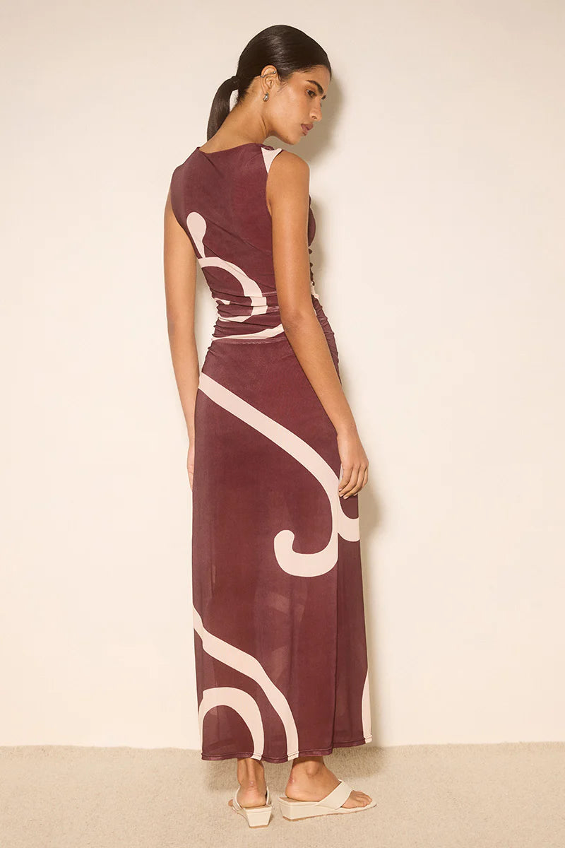 SIERRA DRESS PLUM SWIRL