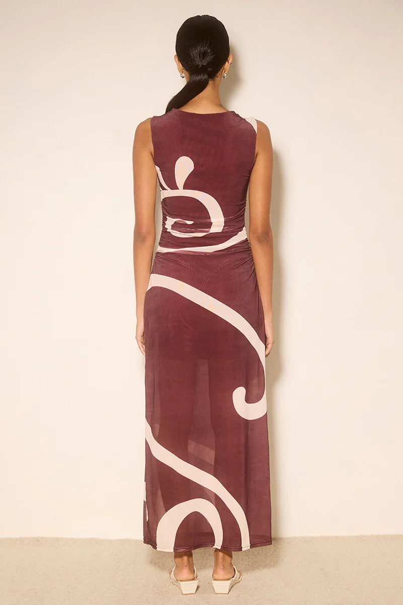 SIERRA DRESS PLUM SWIRL